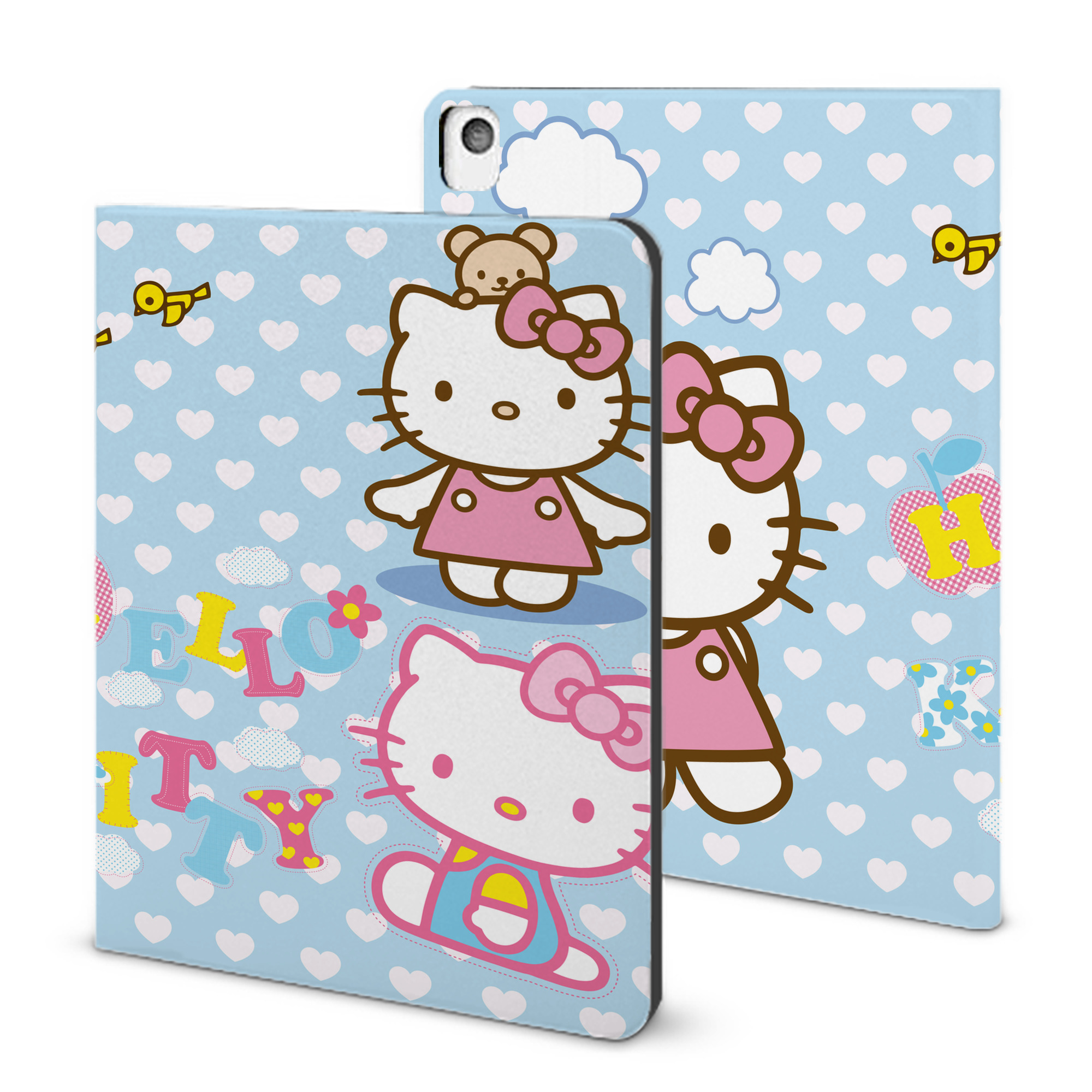 （画像用） Hello Kitty ハローキティ IPadケース ペンホルダー付き ブックスタイルデザイン
